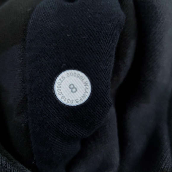 Lululemon Scuba Hoodie Womens Size 8 Gray Camo Print Full Zip Thumbholes - Picture 6 of 9